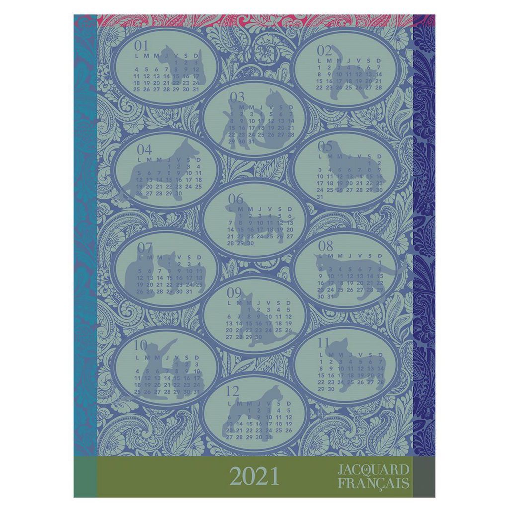 2021 Calendar Tea Towels by Le Jacquard Français