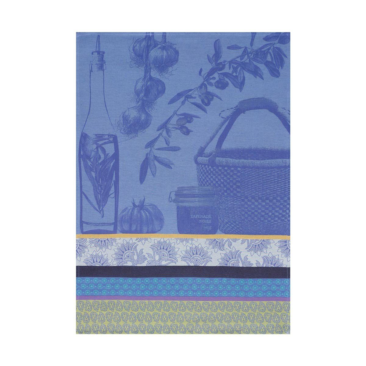 Saveurs de Provence Lavender Blue Tea Towel Set of 4 by Le Jacquard Francais