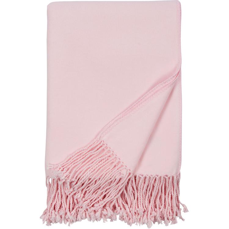 Luxxe Fringe Throw in Pink