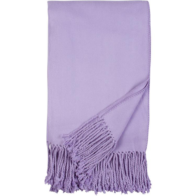 Luxxe Fringe Throw in Lavender